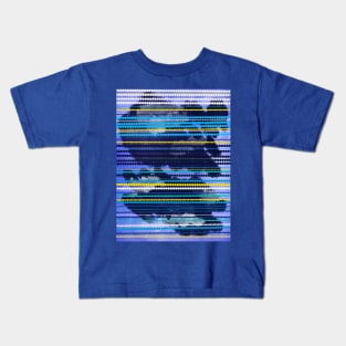 Blue, green, teal and gray Watercolor design simple Kids T-Shirt